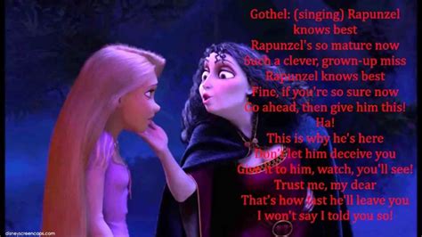 lyrics to mother knows best|tangled songs mother knows best.